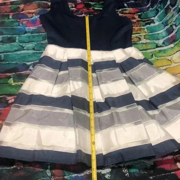TeezeMe dress size 8/10 navy and white - Picture 8 of 9